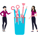 پیش‌نمایش فایل girls-have-craft-tools-and-stationery-8996667 از پک صنایع دستی و طراحی