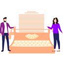 پیش‌نمایش فایل a-boy-and-a-girl-are-writing-on-a-typewriter-8996605 از پک نویسندگی محتوا