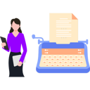 پیش‌نمایش فایل a-girl-is-writing-on-a-typewriter-8996612 از پک نویسندگی محتوا