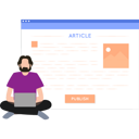 پیش‌نمایش فایل the-boy-is-publishing-his-article-8996620 از پک نویسندگی محتوا