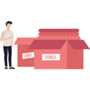 پیش‌نمایش فایل boy-looking-at-donation-boxes-8953342 از پک خیریه و کمک‌های مالی