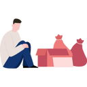 پیش‌نمایش فایل boy-sitting-next-to-donation-bags-8953340 از پک خیریه و کمک‌های مالی