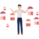 پیش‌نمایش فایل donation-boxes-being-delivered-by-parachute-8953316 از پک خیریه و کمک‌های مالی