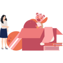 پیش‌نمایش فایل girl-looking-at-donation-items-8953327 از پک خیریه و کمک‌های مالی