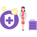 پیش‌نمایش فایل a-female-doctor-is-standing-wearing-a-mask-9024577 از پک پزشک