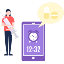 پیش‌نمایش فایل the-girl-set-a-medicine-reminder-on-the-phone-9024599 از پک پزشک