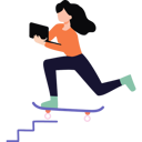 پیش‌نمایش فایل girl-using-laptop-while-skating-9024507 از پک طراحی