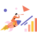 پیش‌نمایش فایل the-guy-is-sitting-on-a-startup-rocket-9024495 از پک طراحی