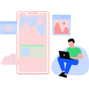 پیش‌نمایش فایل app-developer-working-on-mobile-app-8892957 از پک حرفه