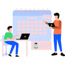 پیش‌نمایش فایل business-employees-are-making-a-schedule-8892963 از پک حرفه