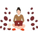 پیش‌نمایش فایل girl-drinking-coffee-while-working-8953433 از پک فرهنگ قهوه