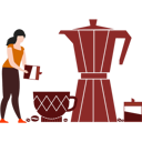 پیش‌نمایش فایل girl-making-coffee-in-coffee-jug-8953428 از پک فرهنگ قهوه