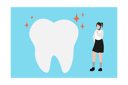 پیش‌نمایش فایل girl-looking-at-teeth-9012025 از پک دندانپزشکی