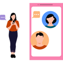 پیش‌نمایش فایل girl-is-chatting-online-on-mobile-9043342 از پک چابک (اجایل)