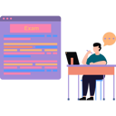 پیش‌نمایش فایل man-is-taking-online-exam-9043380 از پک چابک (اجایل)