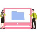 پیش‌نمایش فایل boy-and-girl-looking-at-folder-on-laptop-9117220 از پک مدیریت فایل