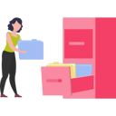 پیش‌نمایش فایل girl-putting-folder-in-drawer-9117233 از پک مدیریت فایل
