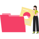 پیش‌نمایش فایل girl-taking-file-from-folder-9117216 از پک مدیریت فایل