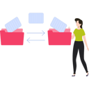 پیش‌نمایش فایل girl-transferring-files-from-folder-9117208 از پک مدیریت فایل