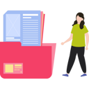 پیش‌نمایش فایل woman-standing-next-to-file-folder-9117199 از پک مدیریت فایل