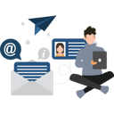 پیش‌نمایش فایل boy-talking-to-girl-through-email-9110167 از پک ارسال ایمیل