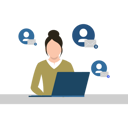 پیش‌نمایش فایل girl-checking-mails-on-laptop-9110189 از پک ارسال ایمیل
