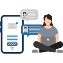 پیش‌نمایش فایل girl-is-chatting-on-laptop-9110169 از پک ارسال ایمیل