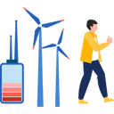 پیش‌نمایش فایل boy-is-charging-battery-with-a-windmill-9146599 از پک پنل‌های خورشیدی