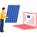 پیش‌نمایش فایل boy-looking-at-solar-graph-9146612 از پک پنل‌های خورشیدی