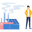 پیش‌نمایش فایل boy-stands-outside-the-solar-plant-9146603 از پک پنل‌های خورشیدی