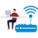 پیش‌نمایش فایل boy-using-internet-through-modem-9127859 از پک فناوری اینترنت
