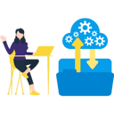 پیش‌نمایش فایل girl-cloud-setting-on-laptop-9127858 از پک فناوری اینترنت