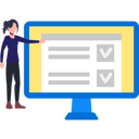پیش‌نمایش فایل girl-looking-at-list-on-monitor-9127846 از پک فناوری اینترنت