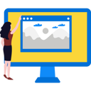 پیش‌نمایش فایل girl-using-web-page-9127844 از پک فناوری اینترنت