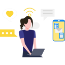 پیش‌نمایش فایل girl-working-on-laptop-9127831 از پک فناوری اینترنت
