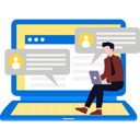 پیش‌نمایش فایل man-chatting-on-internet-9127837 از پک فناوری اینترنت