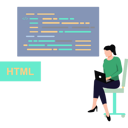 پیش‌نمایش فایل the-girl-is-coding-html-9154429 از پک کار تیمی
