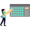 پیش‌نمایش فایل the-girl-is-marking-the-work-plan-9154400 از پک کار تیمی