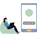 پیش‌نمایش فایل the-girl-is-working-on-mobile-security-9154426 از پک کار تیمی