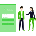 پیش‌نمایش فایل boy-and-girl-logging-into-account-9154279 از پک ثبت‌نام و عضویت