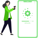 پیش‌نمایش فایل girl-installing-new-system-in-phone-9154263 از پک ثبت‌نام و عضویت