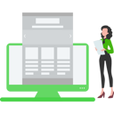پیش‌نمایش فایل girl-looking-at-document-on-monitor-9154272 از پک ثبت‌نام و عضویت