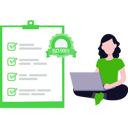 پیش‌نمایش فایل girl-ticking-off-list-of-iso-badges-9154255 از پک ثبت‌نام و عضویت