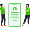 پیش‌نمایش فایل man-creating-account-9154287 از پک ثبت‌نام و عضویت
