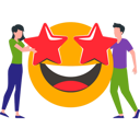 پیش‌نمایش فایل boy-and-girl-looking-starry-eyes-on-face-emoji-9181625 از پک روز جهانی اموجی