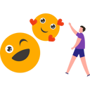 پیش‌نمایش فایل boy-looking-at-emojis-9181657 از پک روز جهانی اموجی
