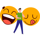 پیش‌نمایش فایل boy-standing-with-emoji-9181613 از پک روز جهانی اموجی