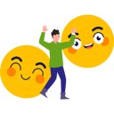 پیش‌نمایش فایل boy-using-happy-emojis-9181616 از پک روز جهانی اموجی