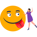 پیش‌نمایش فایل girl-celebrating-emoji-day-9181626 از پک روز جهانی اموجی