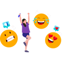 پیش‌نمایش فایل girl-celebrating-world-emoji-day-9181606 از پک روز جهانی اموجی